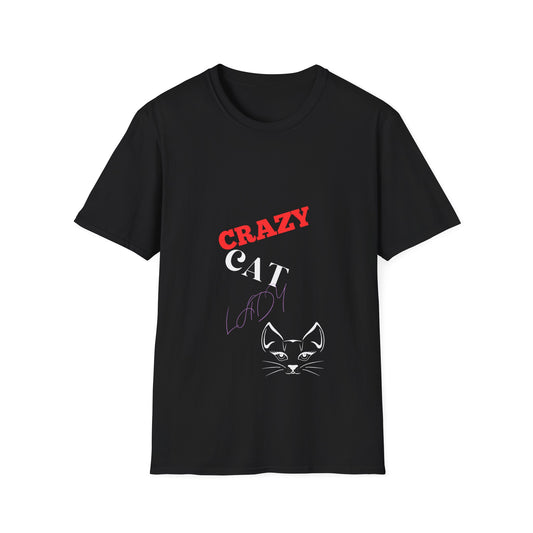 Official Crazy Cat Lady (Design 2) - Unisex Softstyle T-Shirt
