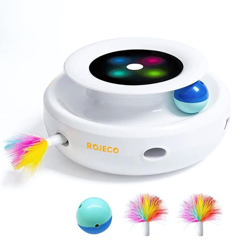 ROJECO 2 in 1 Smart Cat Teaser Toy