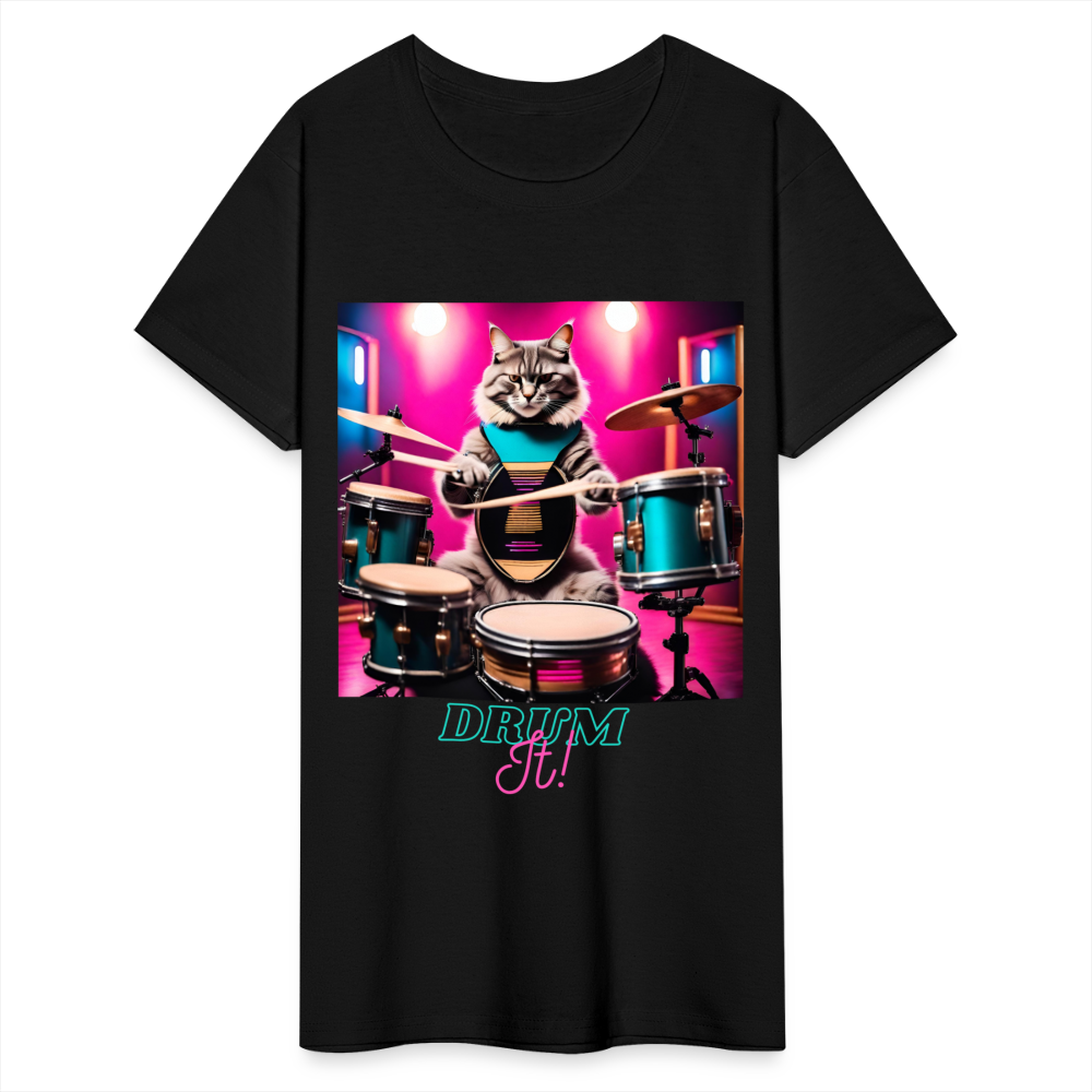 DRUM IT! (Design 1) - Gildan Ultra Cotton Ladies T-Shirt - black