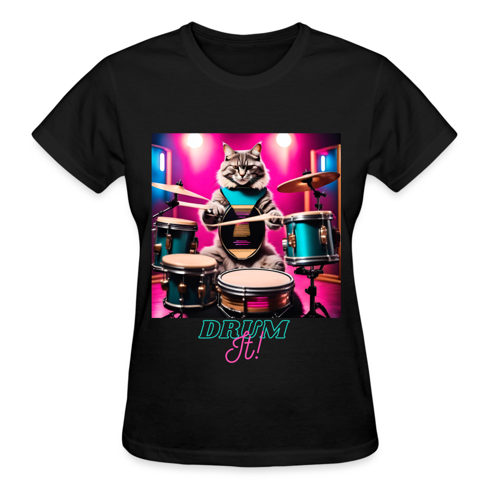 DRUM IT! (Design 1) - Gildan Ultra Cotton Ladies T-Shirt - black