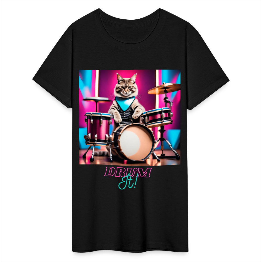 Drum IT! (Design 2) - Gildan Ultra Cotton Ladies T-Shirt - black