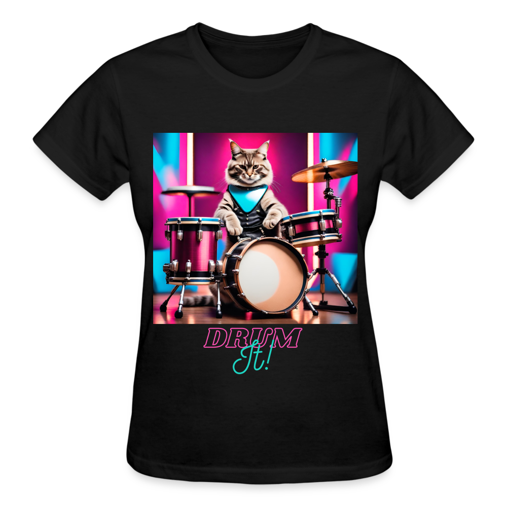 Drum IT! (Design 2) - Gildan Ultra Cotton Ladies T-Shirt - black