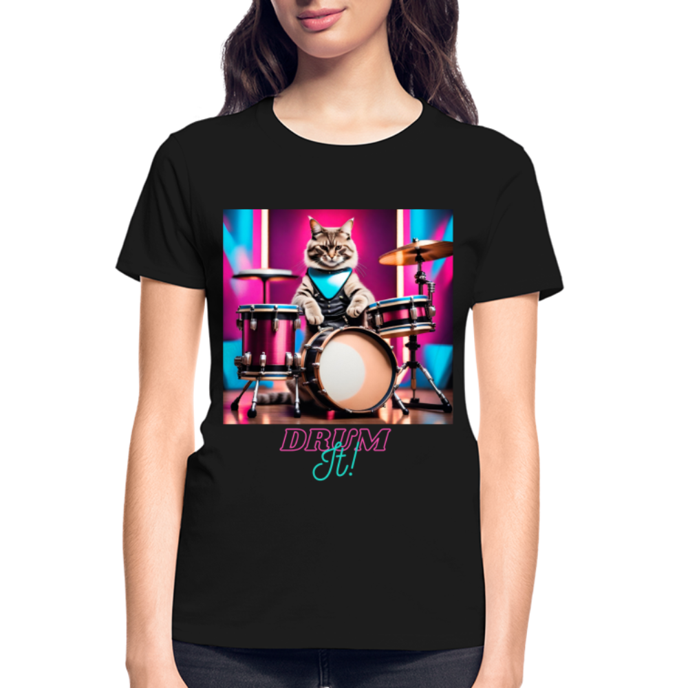 Drum IT! (Design 2) - Gildan Ultra Cotton Ladies T-Shirt - black