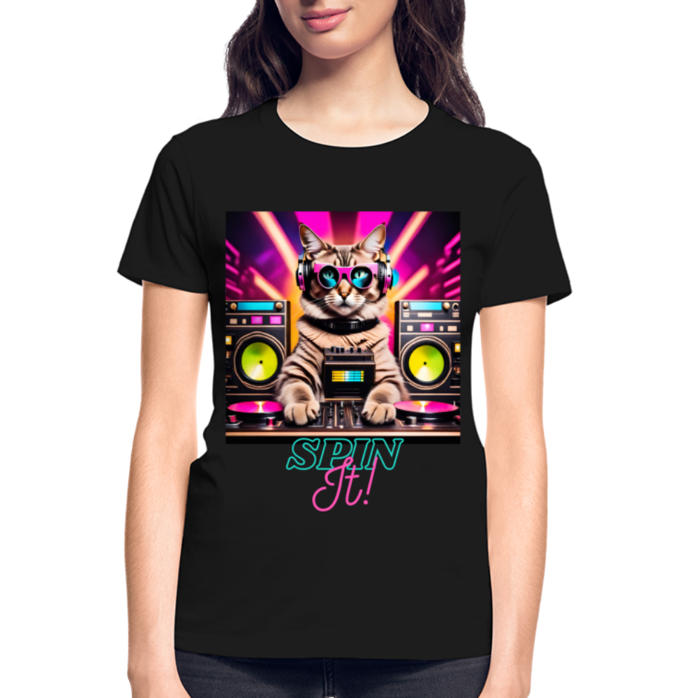 Spin IT (D2) - Gildan Ultra Cotton Ladies T-Shirt - black