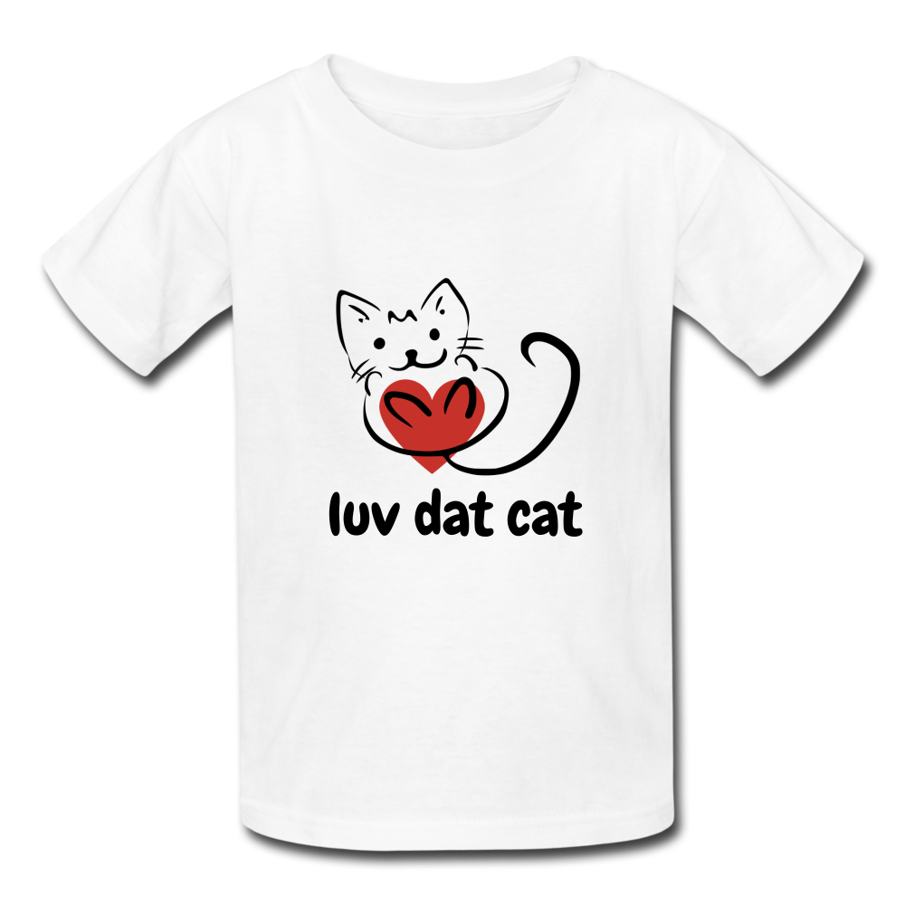 Official Luv Dat Cat Kids' T-Shirt - white