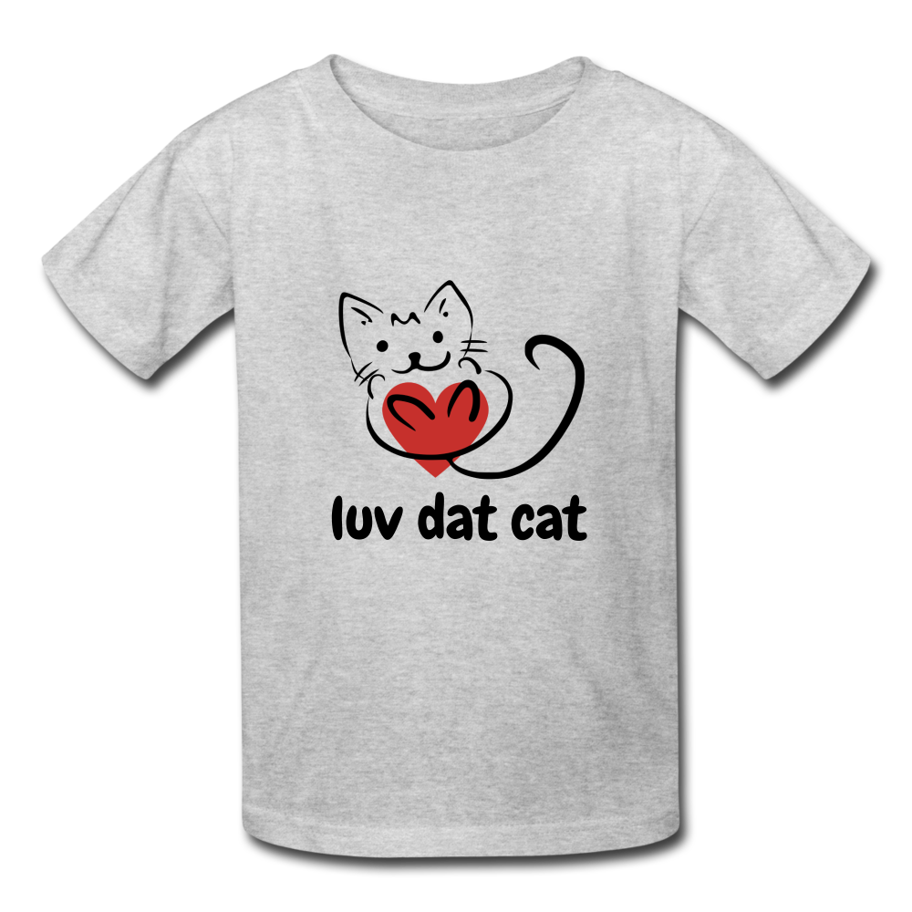 Official Luv Dat Cat Kids' T-Shirt - heather gray