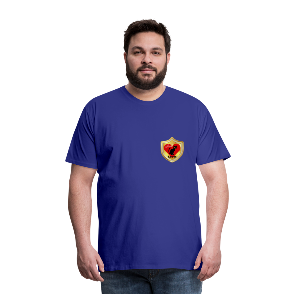 Official Cat Lover Badge (left breast) Men's Premium T-Shirt - royal blue