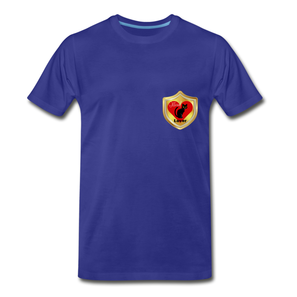 Official Cat Lover Badge (left breast) Men's Premium T-Shirt - royal blue