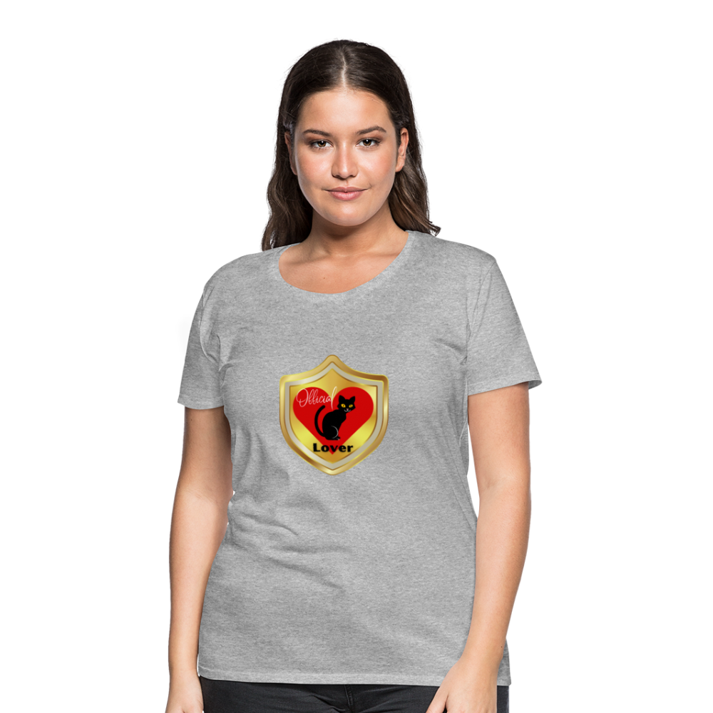 Official Cat Lover Badge Women's Premium T-Shirt - heather gray