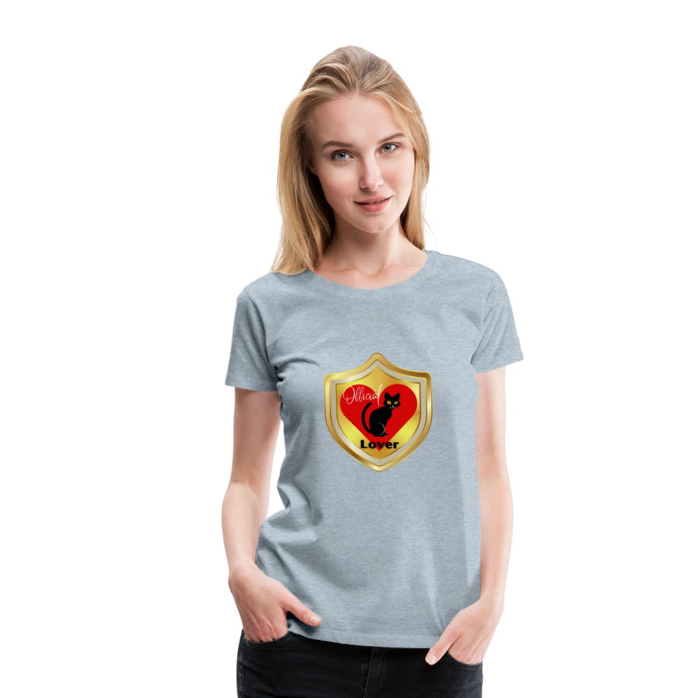 Official Cat Lover Badge Women's Premium T-Shirt - heather ice blue