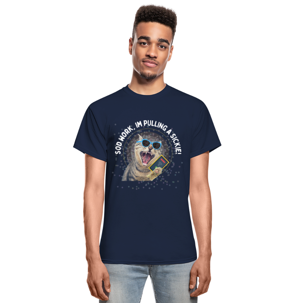 SOD WORK! Gildan Ultra Cotton Adult T-Shirt - navy