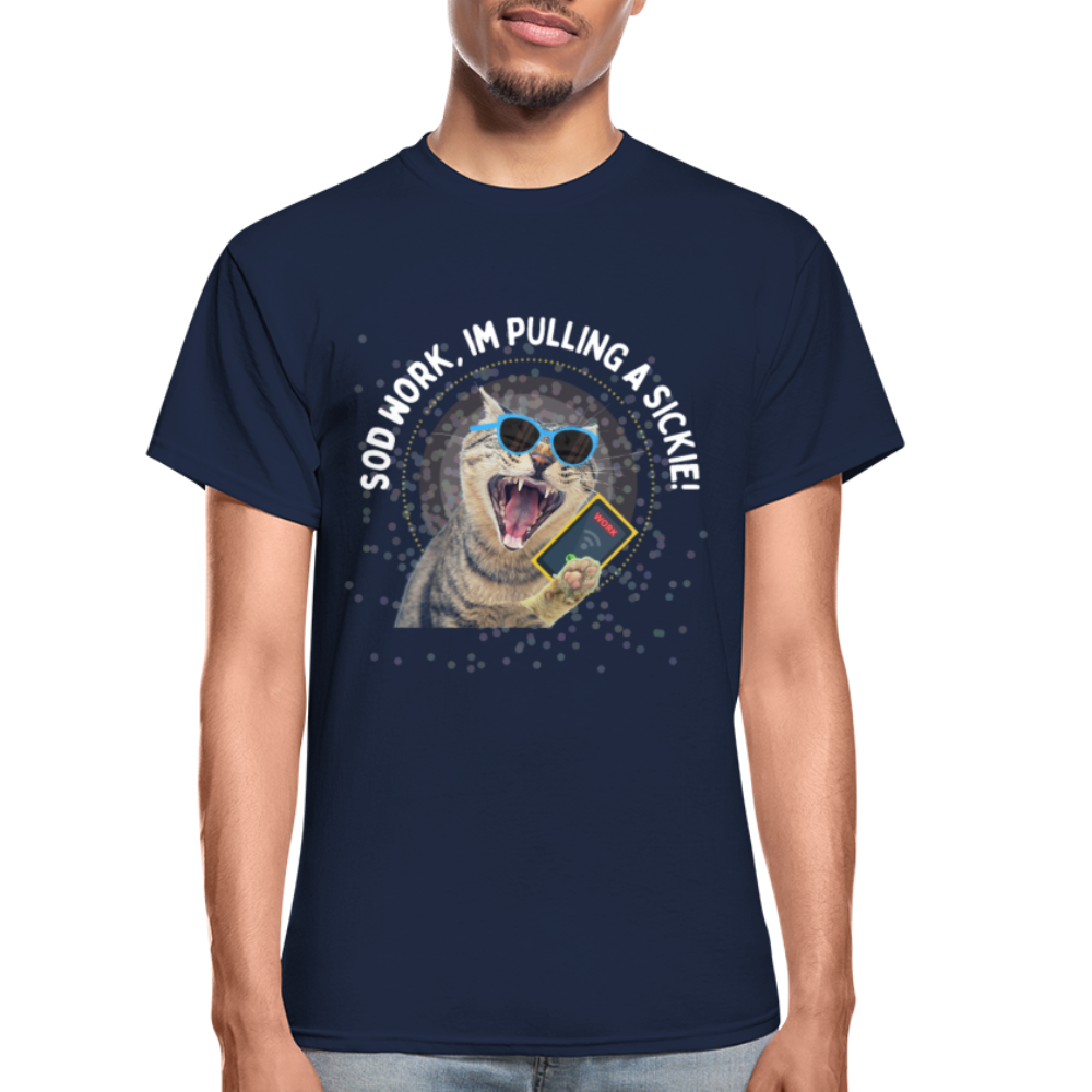 SOD WORK! Gildan Ultra Cotton Adult T-Shirt - navy