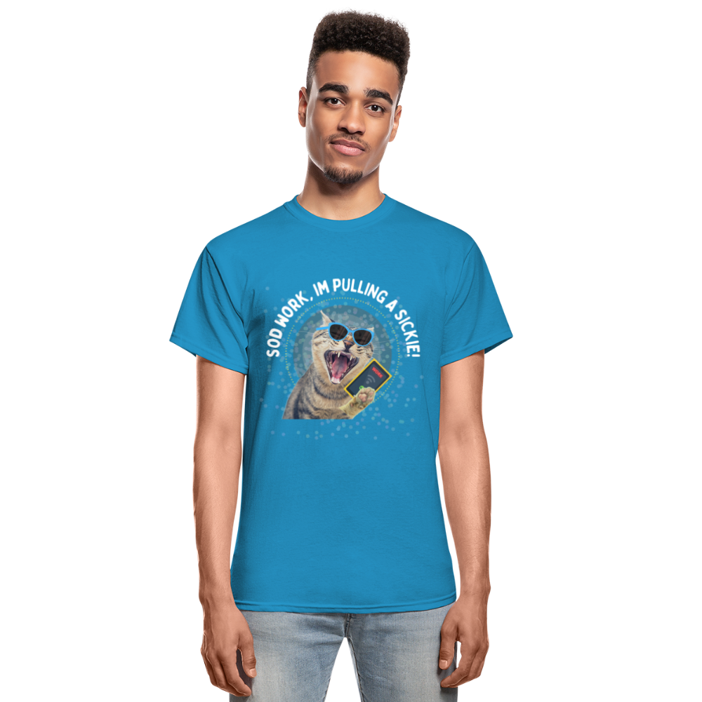 SOD WORK! Gildan Ultra Cotton Adult T-Shirt - turquoise