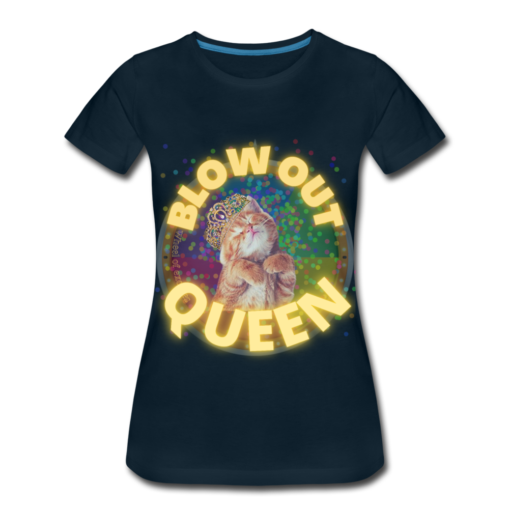 BLOW OUT QUEEN Women’s Premium T-Shirt - deep navy