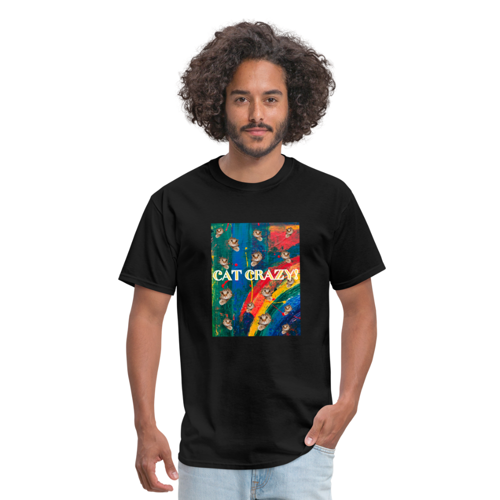 CAT CRAZY Men's T-Shirt - black