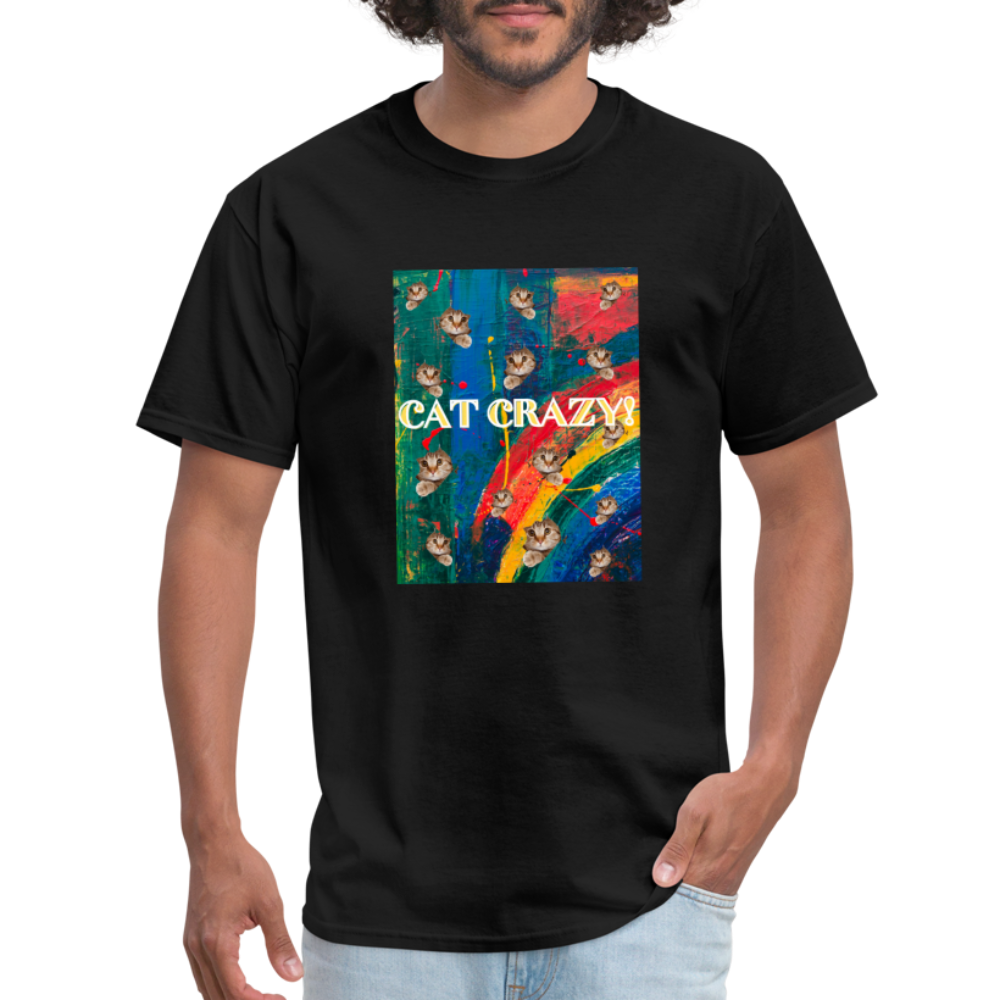 CAT CRAZY Men's T-Shirt - black