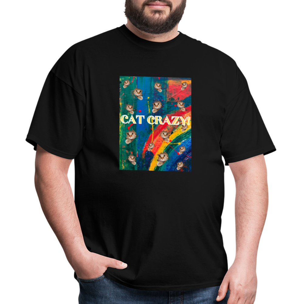CAT CRAZY Men's T-Shirt - black