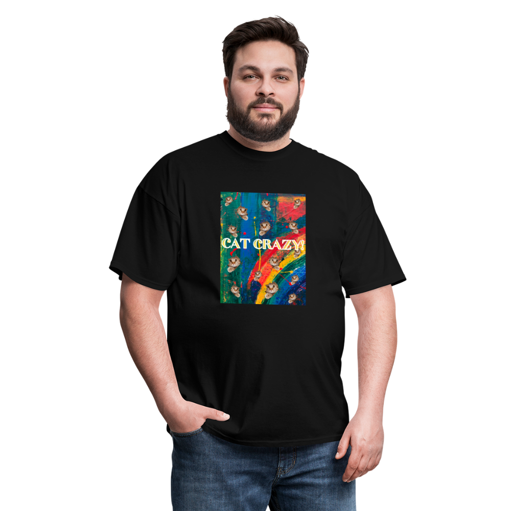 CAT CRAZY Men's T-Shirt - black