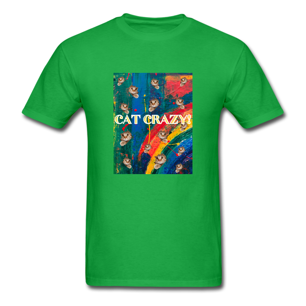 CAT CRAZY Men's T-Shirt - bright green