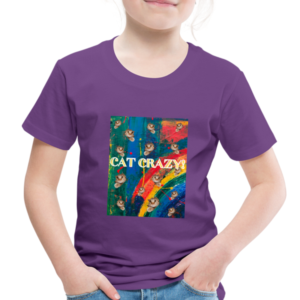 CAT CRAZY Toddler Premium T-Shirt - purple