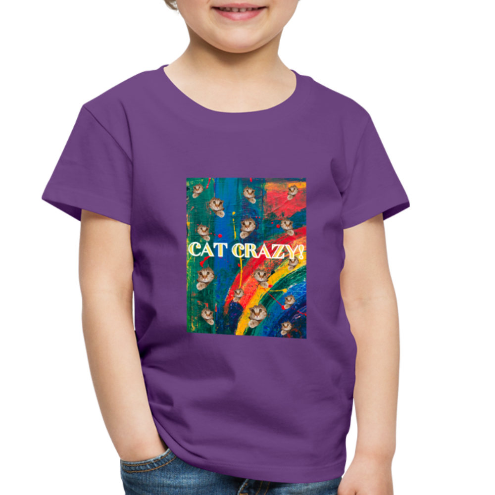 CAT CRAZY Toddler Premium T-Shirt - purple