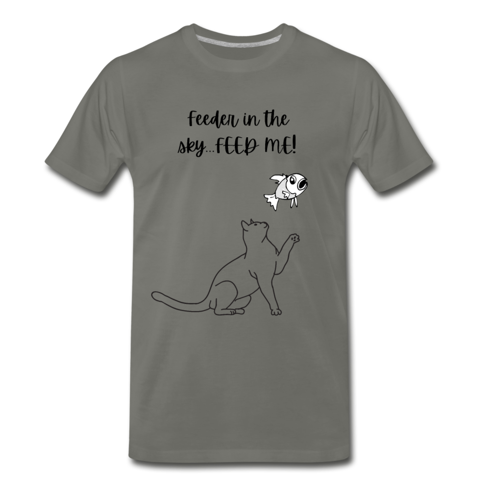 Feeder In The Sky Men's Premium T-Shirt - asphalt gray