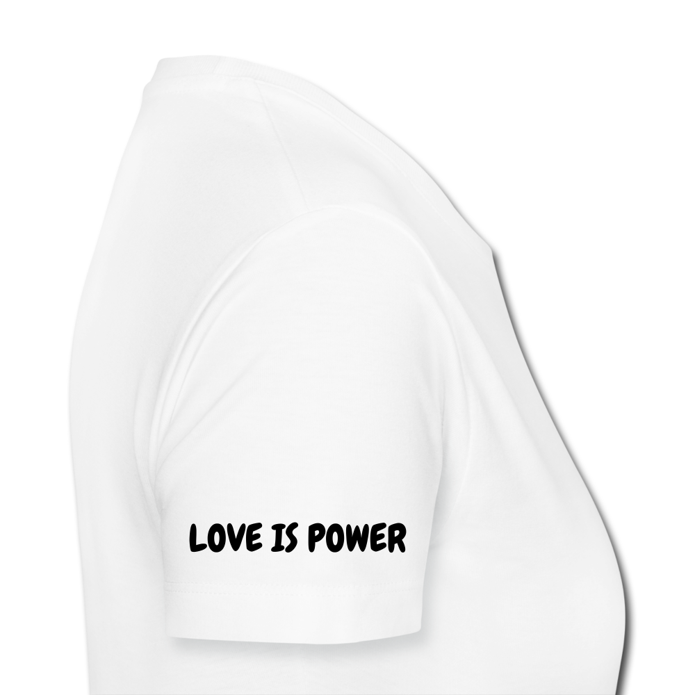 LOVE IS POWER Women's Premium T-Shirt - white