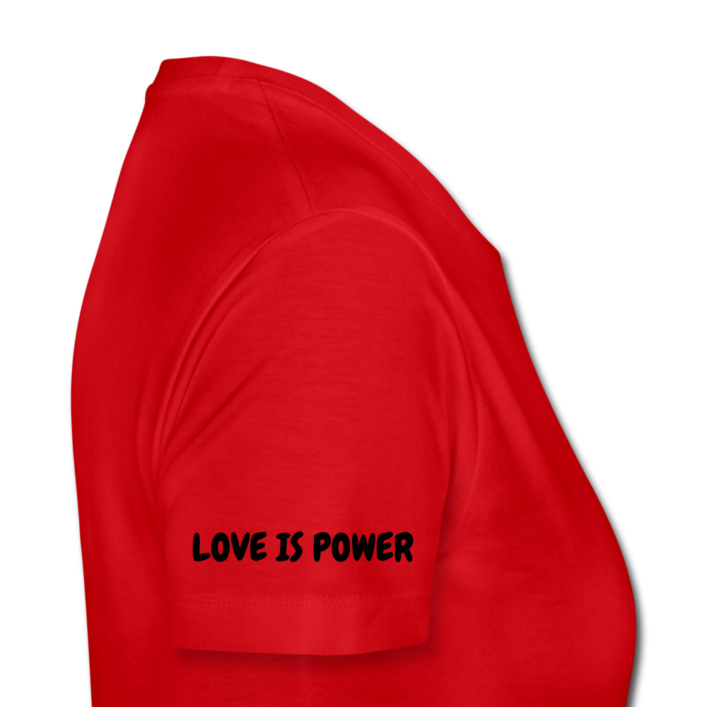 LOVE IS POWER Women's Premium T-Shirt - red