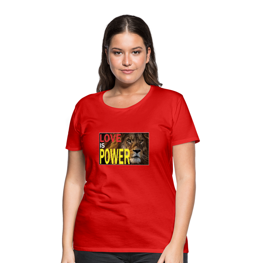 LOVE IS POWER Women's Premium T-Shirt - red