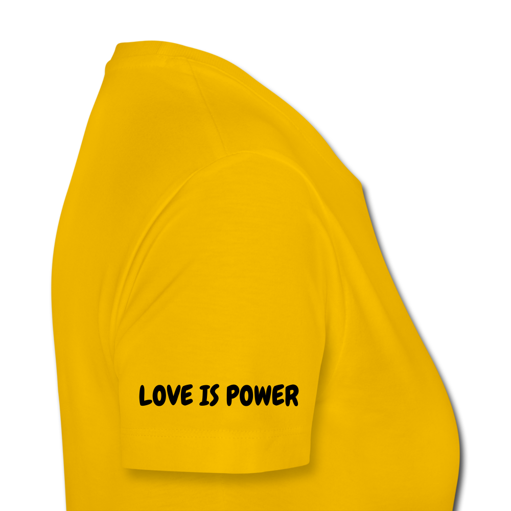 LOVE IS POWER Women's Premium T-Shirt - sun yellow