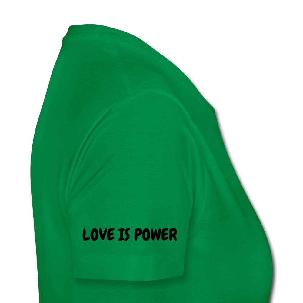 LOVE IS POWER Women's Premium T-Shirt - kelly green