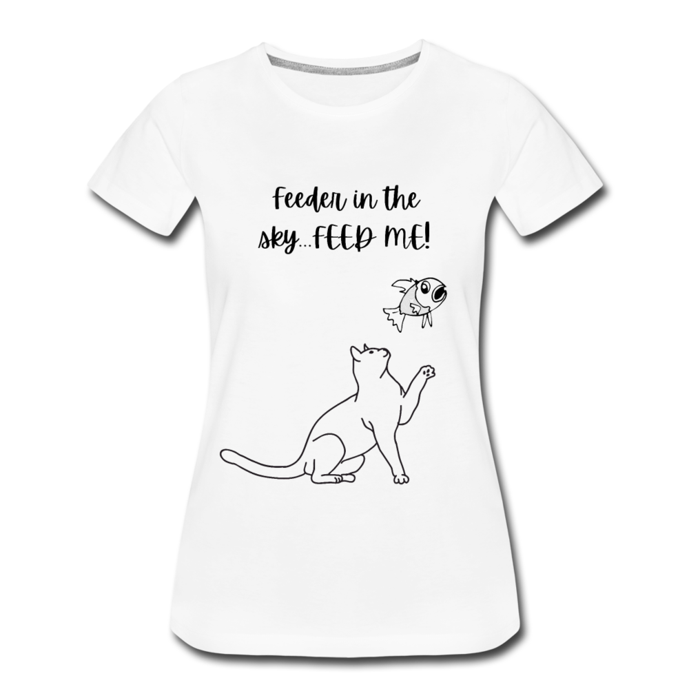 Feeder In The Sky Women's Premium T-Shirt - white