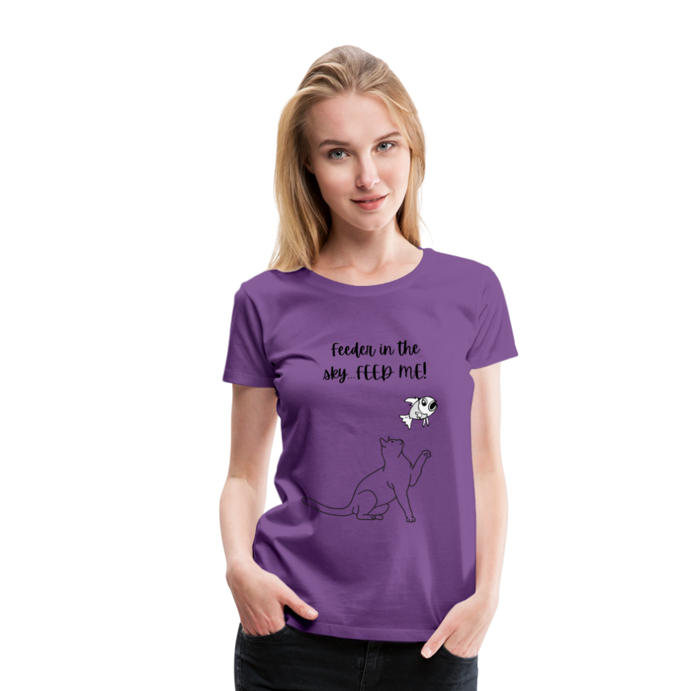 Feeder In The Sky Women's Premium T-Shirt - purple