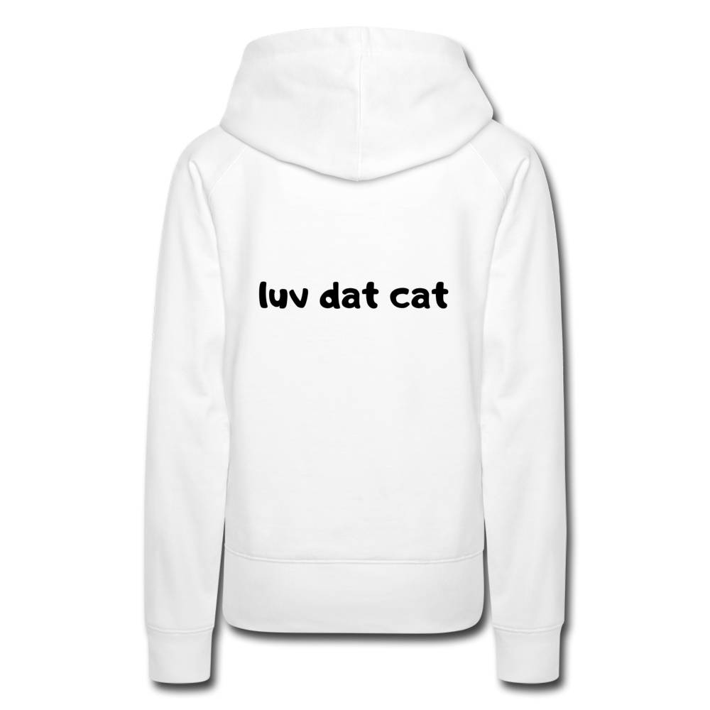 Official Luv Dat Cat Women's Premium Hoodie - white