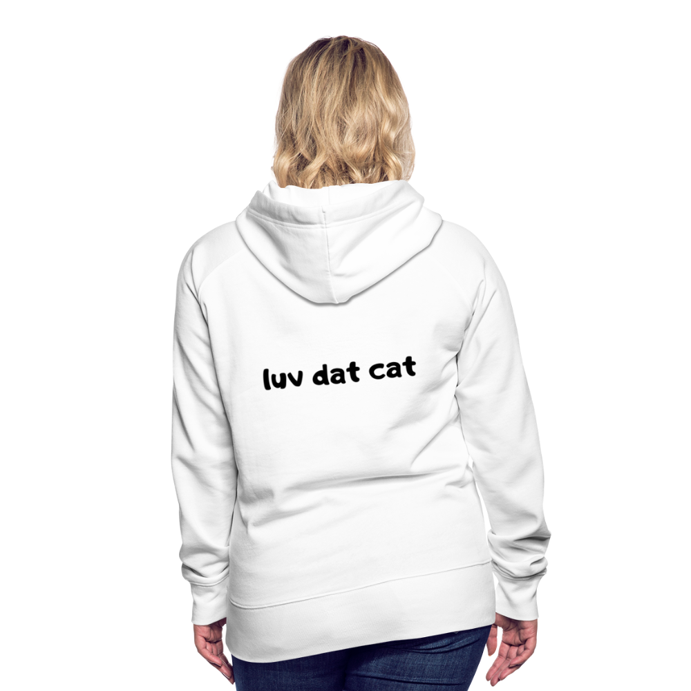 Official Luv Dat Cat Women's Premium Hoodie - white