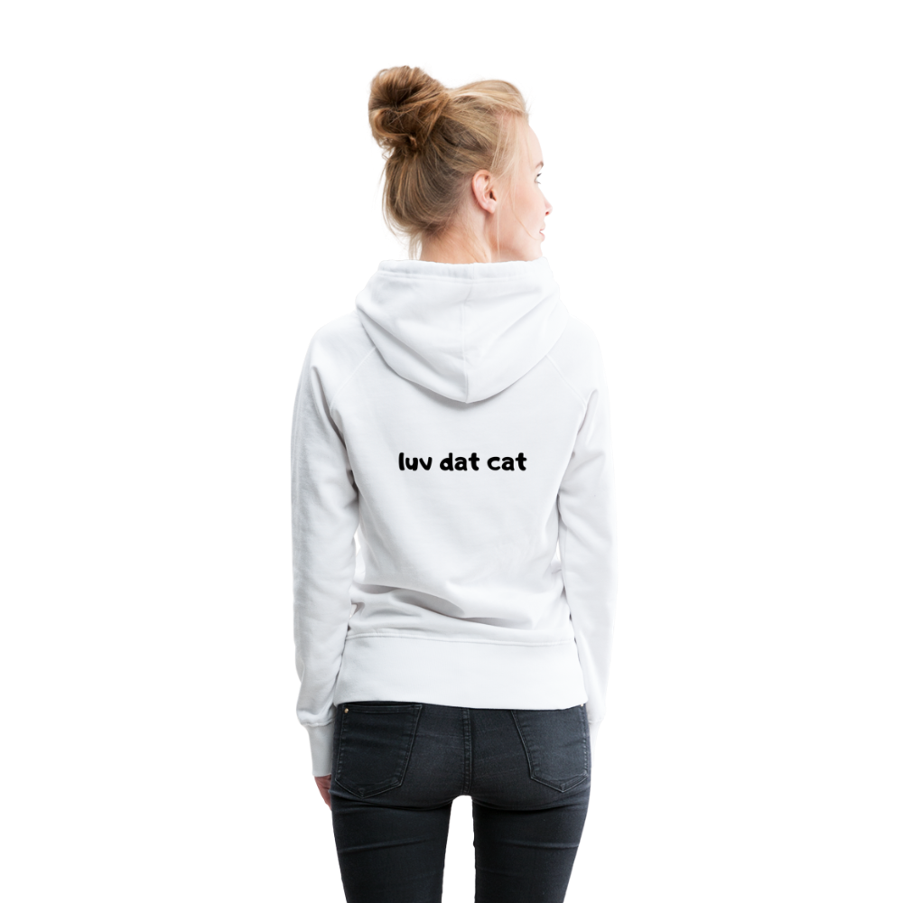 Official Luv Dat Cat Women's Premium Hoodie - white