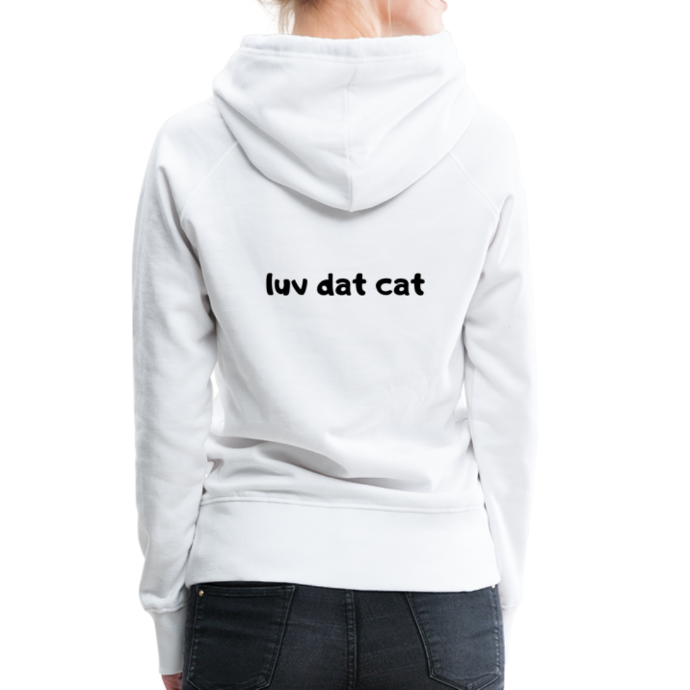 Official Luv Dat Cat Women's Premium Hoodie - white