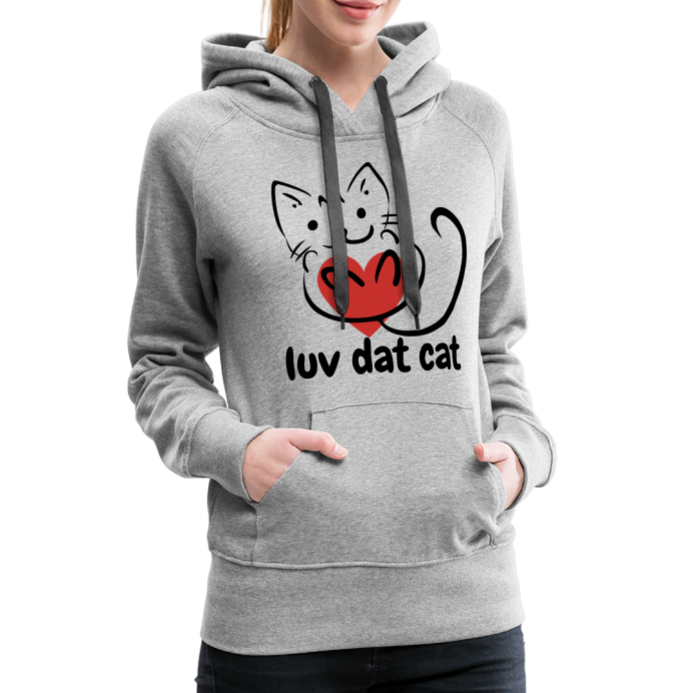 Official Luv Dat Cat Women's Premium Hoodie - heather grey