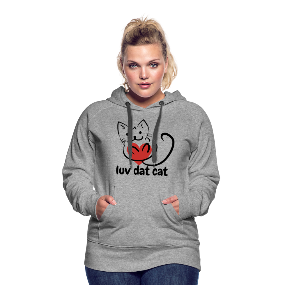 Official Luv Dat Cat Women's Premium Hoodie - heather grey
