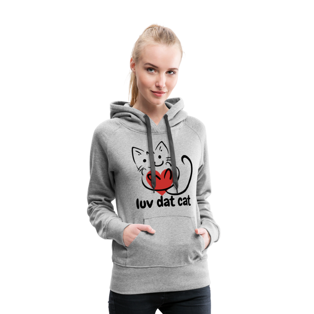 Official Luv Dat Cat Women's Premium Hoodie - heather grey