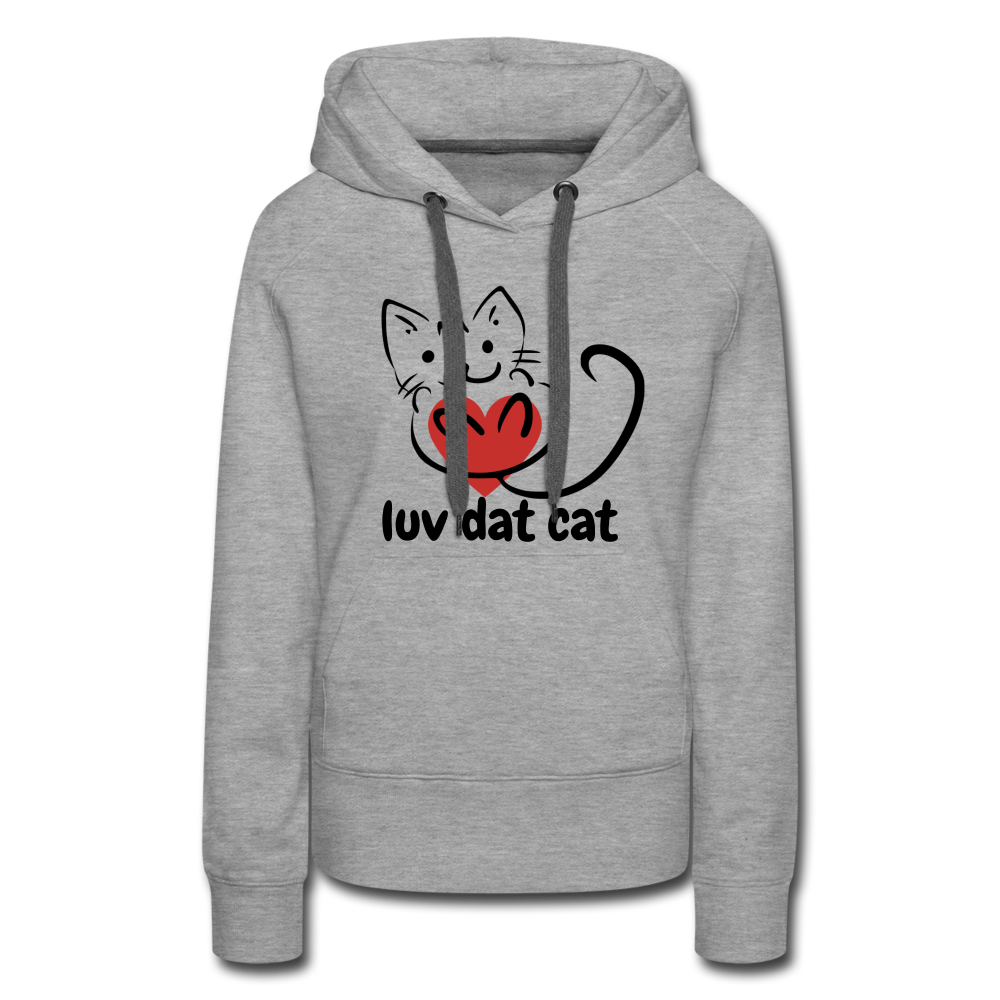 Official Luv Dat Cat Women's Premium Hoodie - heather grey