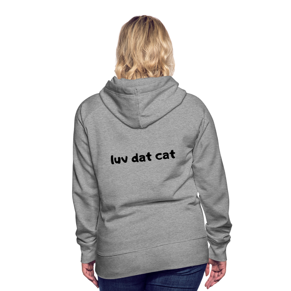 Official Luv Dat Cat Women's Premium Hoodie - heather grey