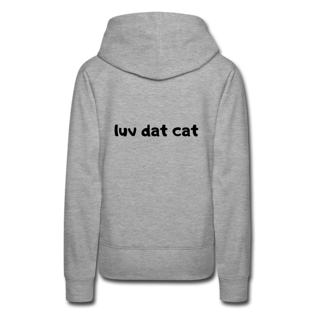 Official Luv Dat Cat Women's Premium Hoodie - heather grey