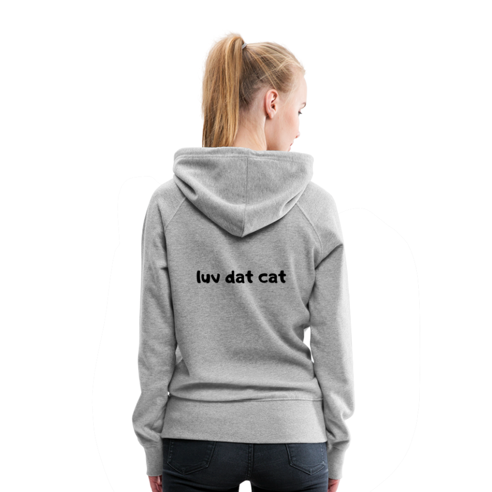 Official Luv Dat Cat Women's Premium Hoodie - heather grey