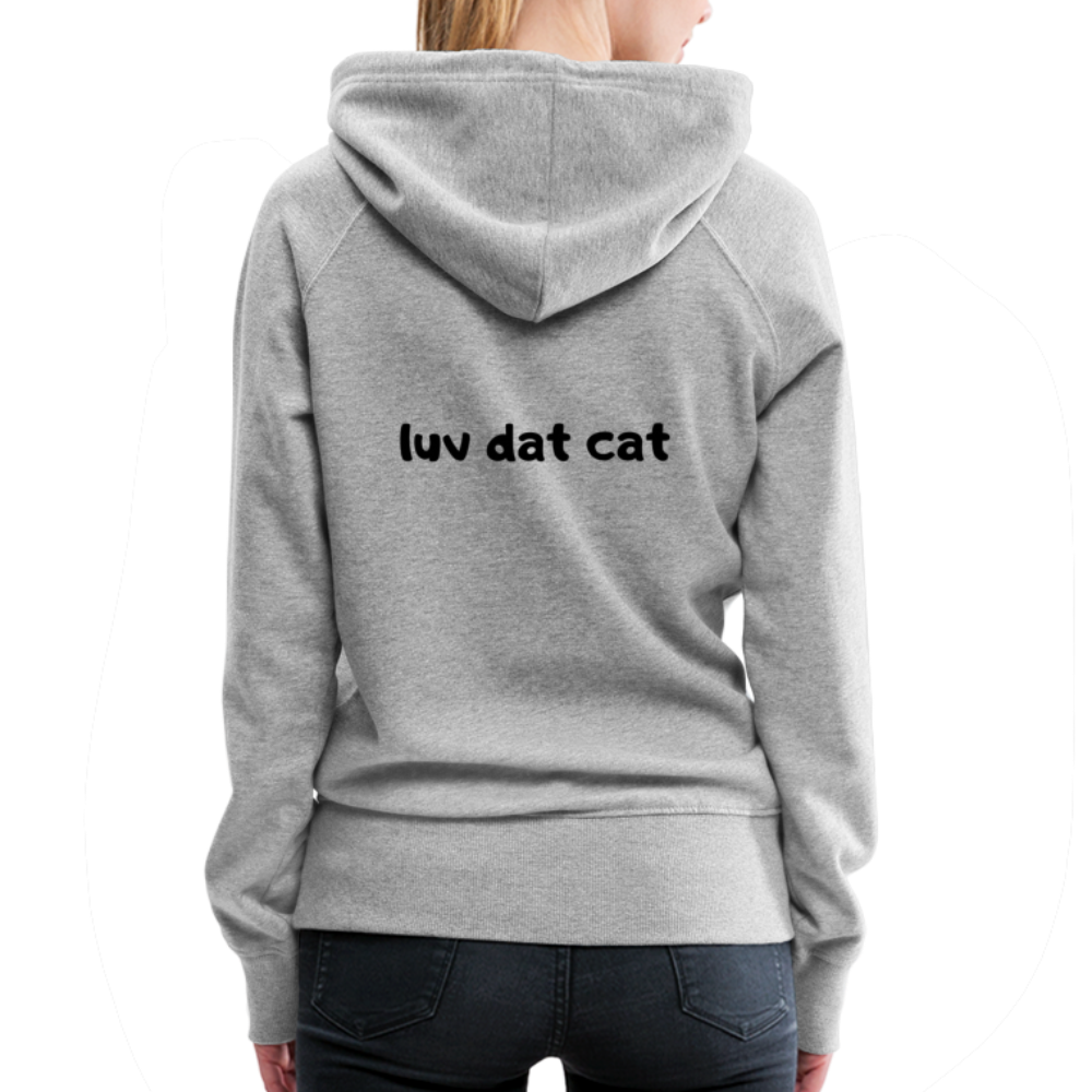 Official Luv Dat Cat Women's Premium Hoodie - heather grey