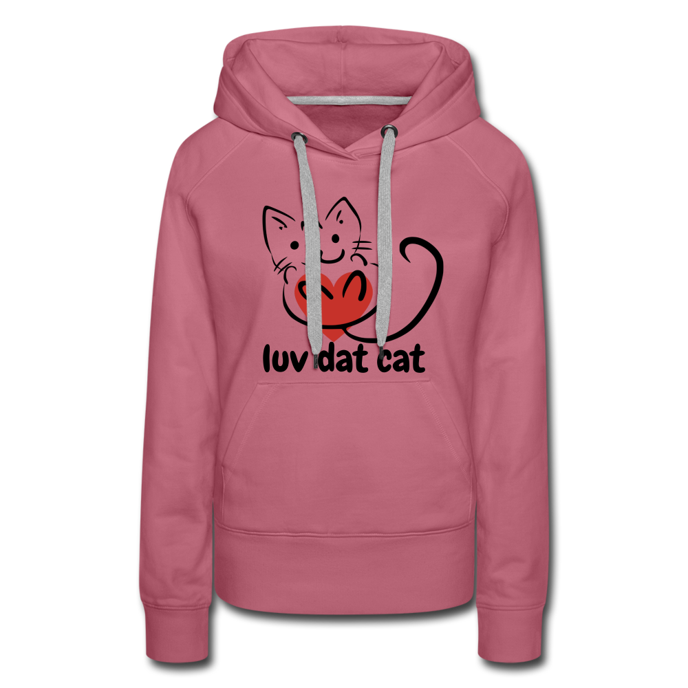 Official Luv Dat Cat Women's Premium Hoodie - mauve