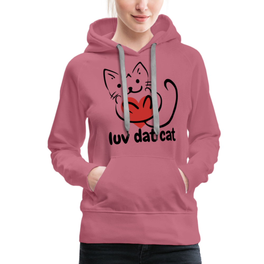 Official Luv Dat Cat Women's Premium Hoodie - mauve