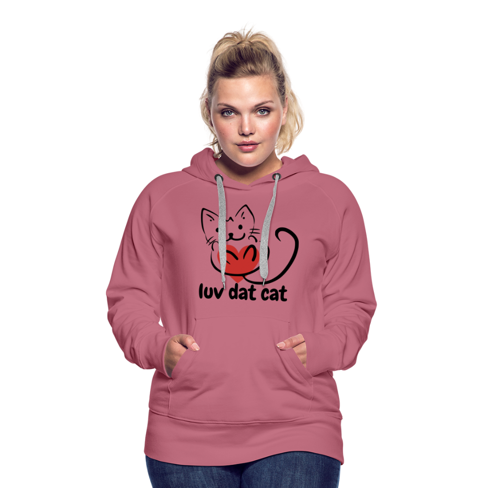 Official Luv Dat Cat Women's Premium Hoodie - mauve