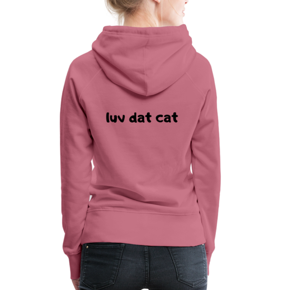 Official Luv Dat Cat Women's Premium Hoodie - mauve