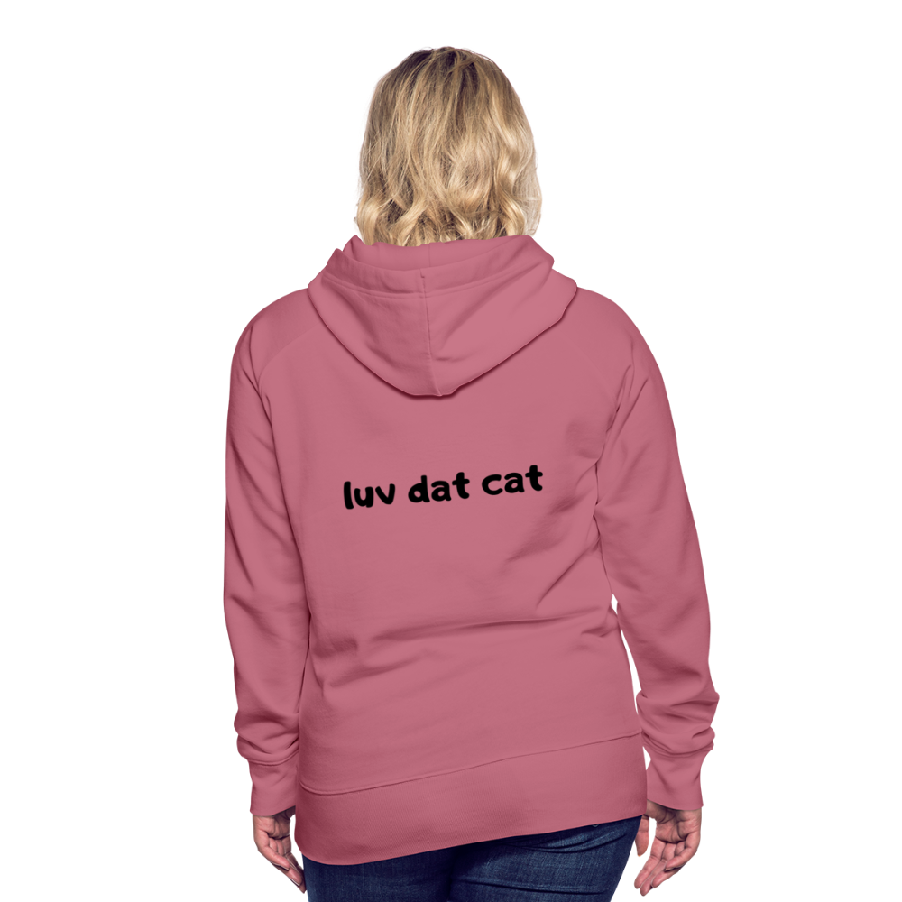 Official Luv Dat Cat Women's Premium Hoodie - mauve